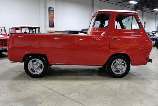 1961 ford econoline 81671 miles red pickup truck inline 6 3 speed manual