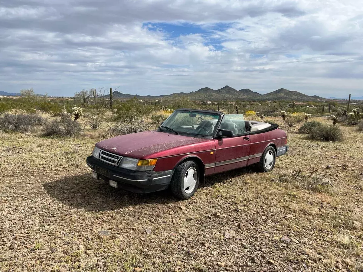 1993 saab 900 red