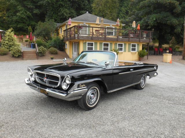 mopar 1962 chrysler 300h convertible 413 dual quad black