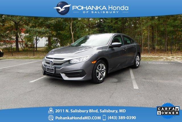 certified 2016 honda civic lx sedan salisbury, md 21801 for sale in salisbury, maryland