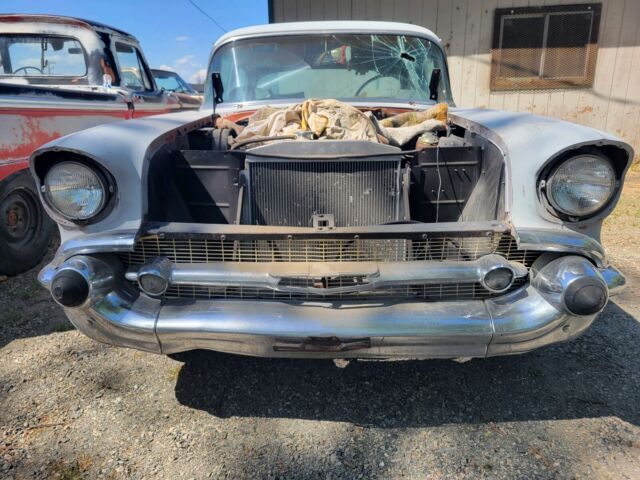 1957 chevrolet bel air sedan orange rwd automatic
