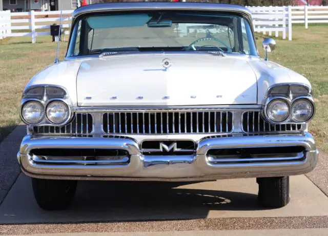 1957 mercury monterey convertible gorgeous white paint- sleek and sophisticated