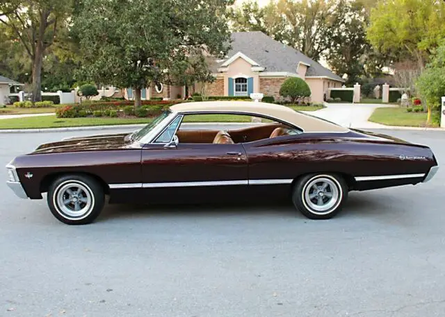 restored rust free fastback - 1967 chevrolet impala sport coupe - test miles