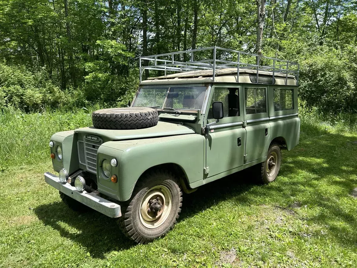 1973 land rover 109 suv green series iii