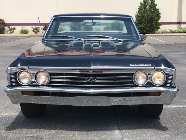 1967 chevrolet el camino ss big block 4 speed vintage air black on black