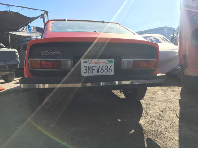 1974 saab sonett 3 - runs - new upholstery/carpet - needs clutch/wheel cylinder