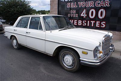 1969 mercedes benz 280s sedan rare automatic leather a/c radio restoreable low m