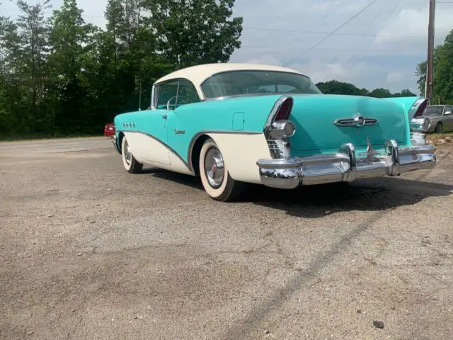 1955 buick century coupe teal blue automatic 2 door hardtop nailhead v8 ‘55
