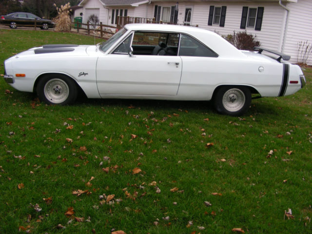 72 dodge dart true surviver white car is sweet
