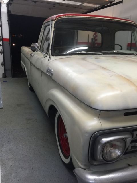 1964 ford f100 short bed pick up, shop truck, california rust free patina
