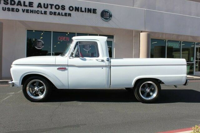 1966 ford f-100 custom cab 12697 miles wimbledon white pickup truck built 390 ci