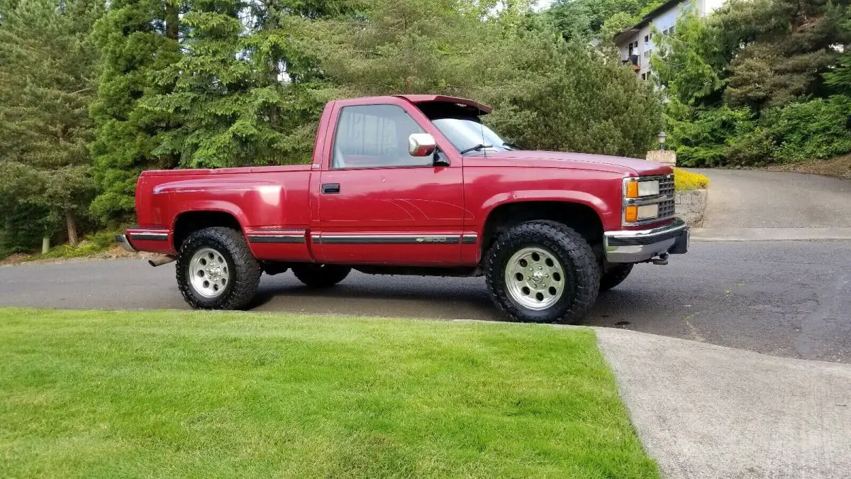 1990 chevrolet k1500 pickup red 4wd automatic k1500