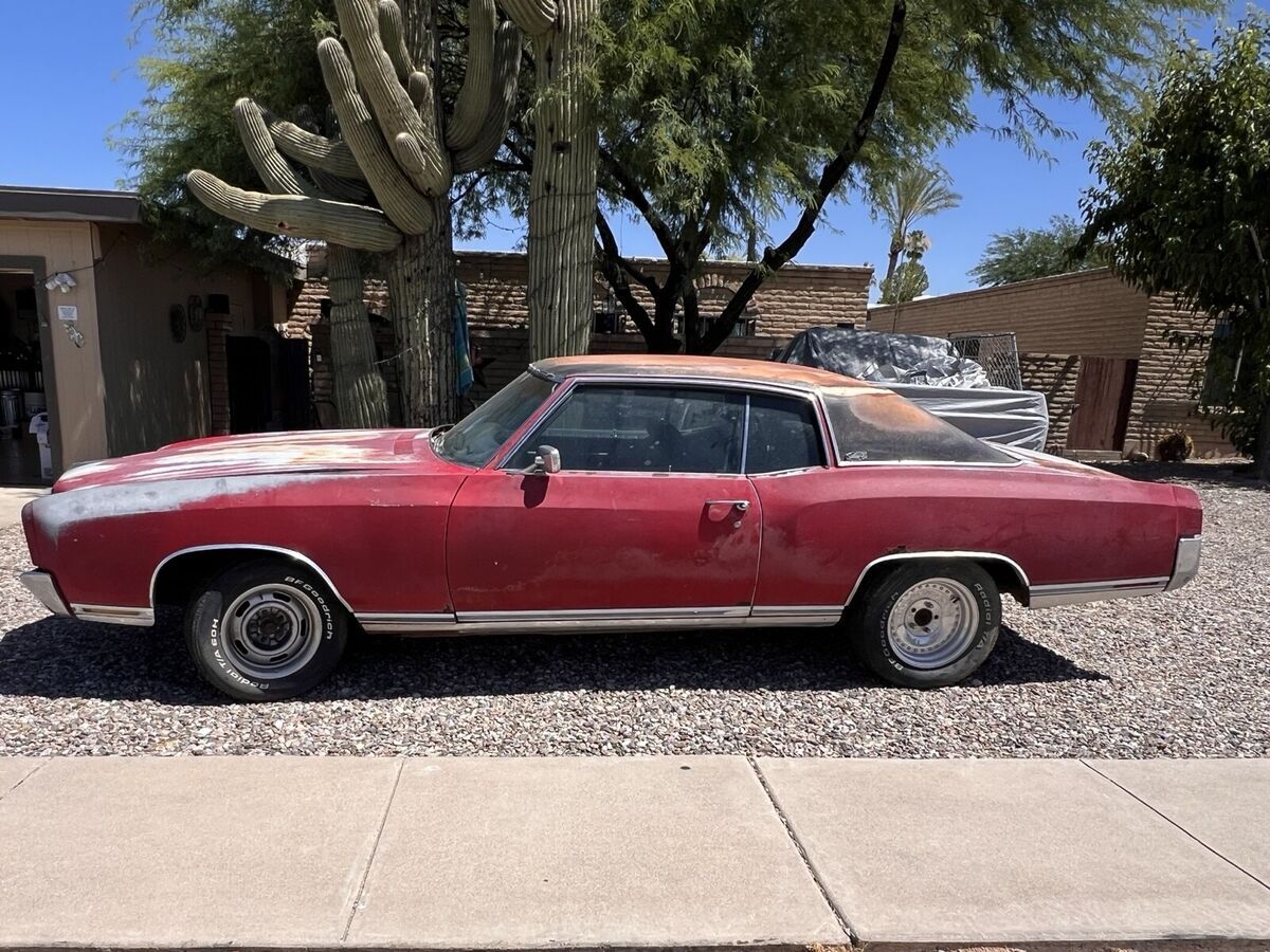 1972 chevrolet monte carlo coupe red base
