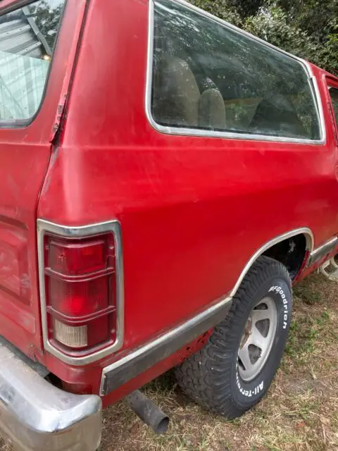 1990 dodge ram charger ramcharger 4x4 truck auto 4wd suv 121,667 miles ac