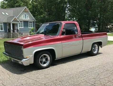 nice square body shortbed c10 - tubbed and lowered - 350 chevy motor