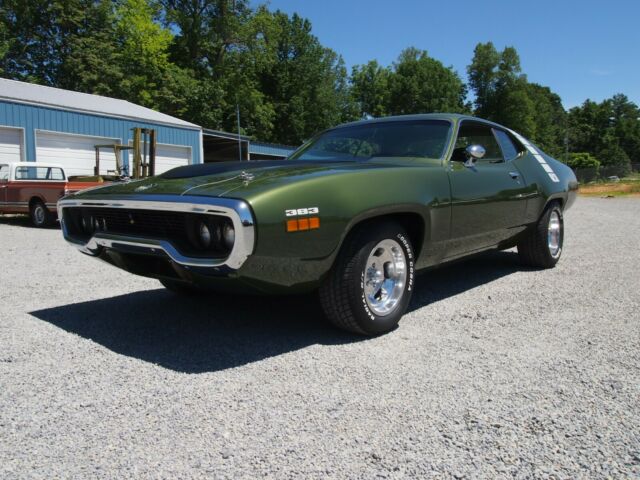 1971 roadrunner 383 auto f7 green air grabber