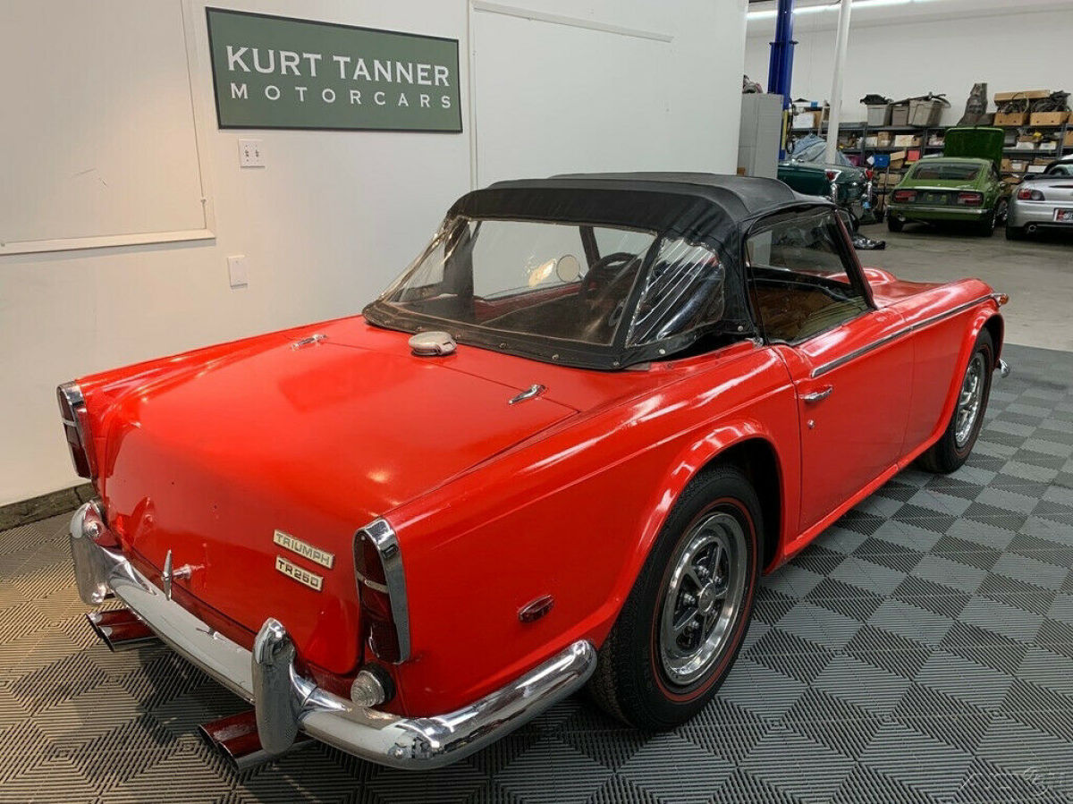 1968 triumph tr250. rostyle hubcaps. very good complete car for improvement