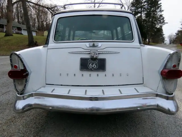very rare 1957 studebaker commander provincial 4 door station wagon a/t tranny!