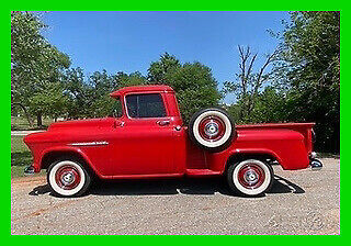 1955 chevrolet manual rwd pickup truck stepside 235ci side mounted spare tire