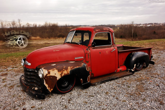 47 53 hot rat street rod air ride patina apache 383 stroker race motor cold ac!