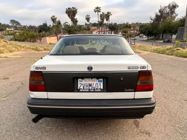 1990 saab 9000 sedan white fwd automatic cd