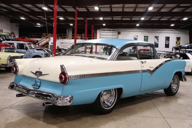 1956 ford fairlane victoria 71946 miles blue & white coupe 272 v8 automatic