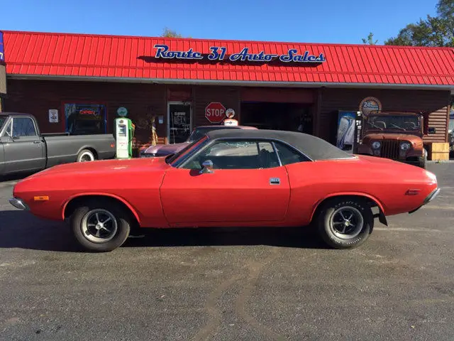 1973 dodge challenger 56722 miles red coupe 318c v8 3-speed automatic