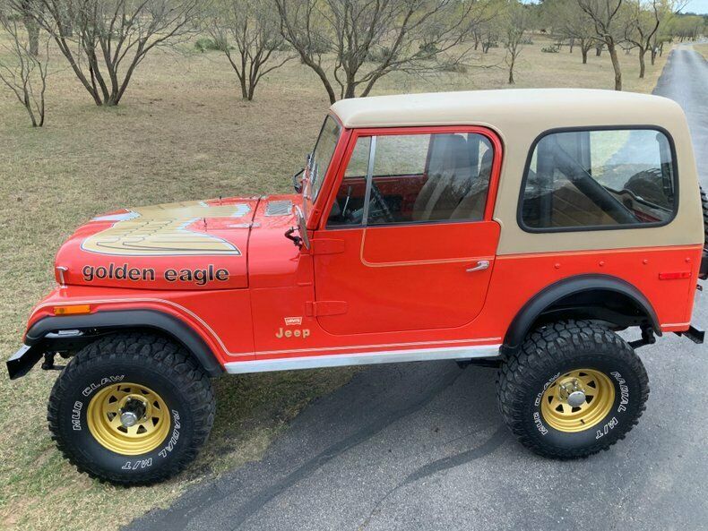 1979 jeep cj 7 hardtop levis 6 cyl auto nice paint 500 miles firecracker red jee