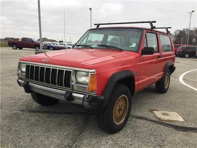 used 1994 jeep cherokee se suv red gray cloth manual cheap no reserve