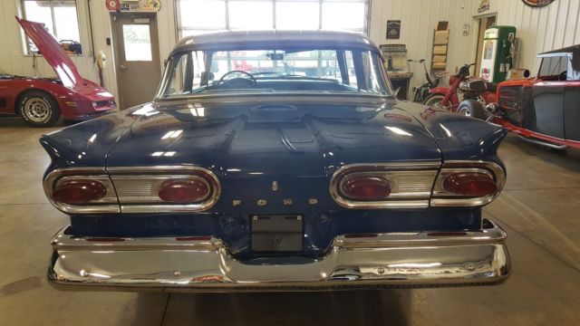 58 blue custom coupe manual 6 cylinder show classic car hot rod wms deluxe 57 59
