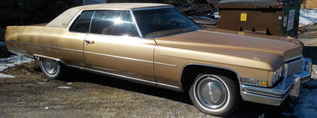 vintage original barn find 1973 cadillac coup de ville harvest gold pres of nbc