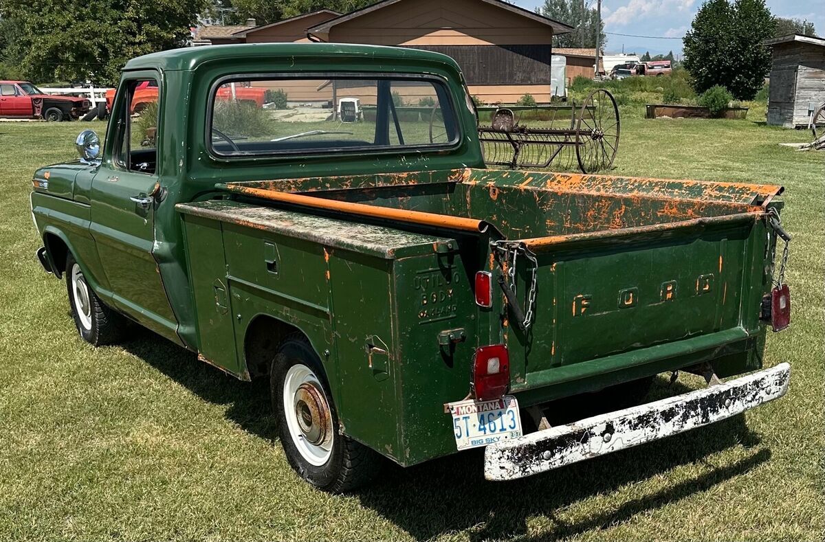 1968 ford f100 pickup green rwd manual
