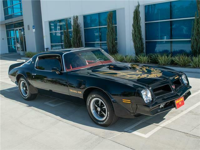 very sharp 1976 black pontiac trans am in a rare color combination