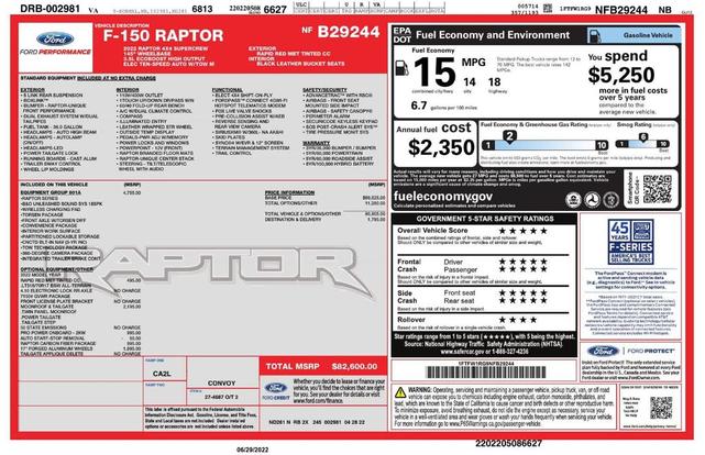 2022 ford f-150 raptor