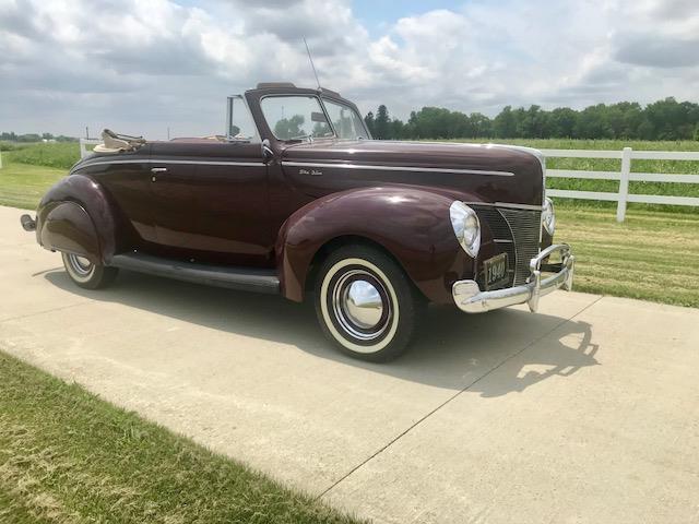 1940 ford deluxe convertible, burgandy with 37,998 miles available now!