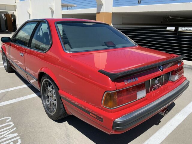 1988 bmw m6 red coupe 3.5l inline 6 5-speed manual