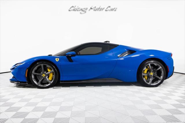 2023 ferrari sf90 stradale huge msrp! only 618 miles! rare azzurro dino paint! loaded w/ carbon fiber