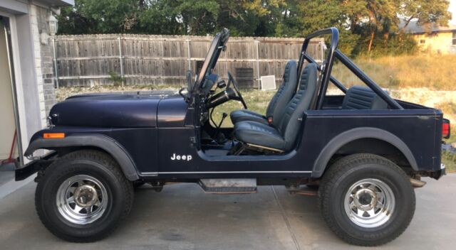 jeep cj7 ac deep night blue fuel injected