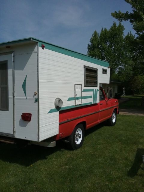 1968 ford f250 camper special with 1966 winnebago camper