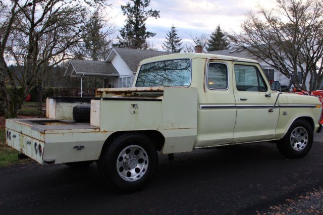 1975 ford f-250 extended cab turbo charged propane engine flatbed