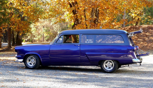 1954 ford custom ranch wagon pdb ps 350 290hp a/t ultra leather interior nice!!!