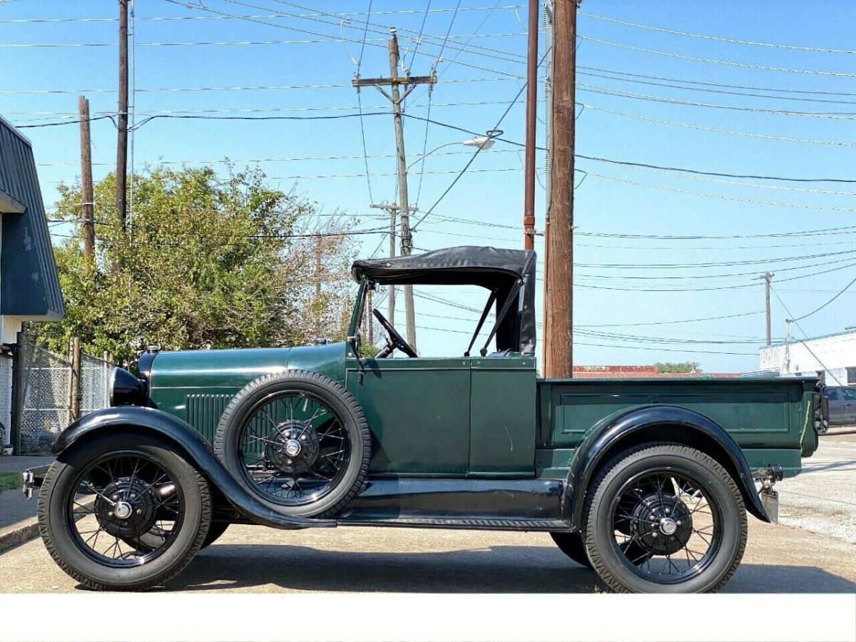 1929 ford model a 2,520 miles green pickup truck i4 2.0l manual
