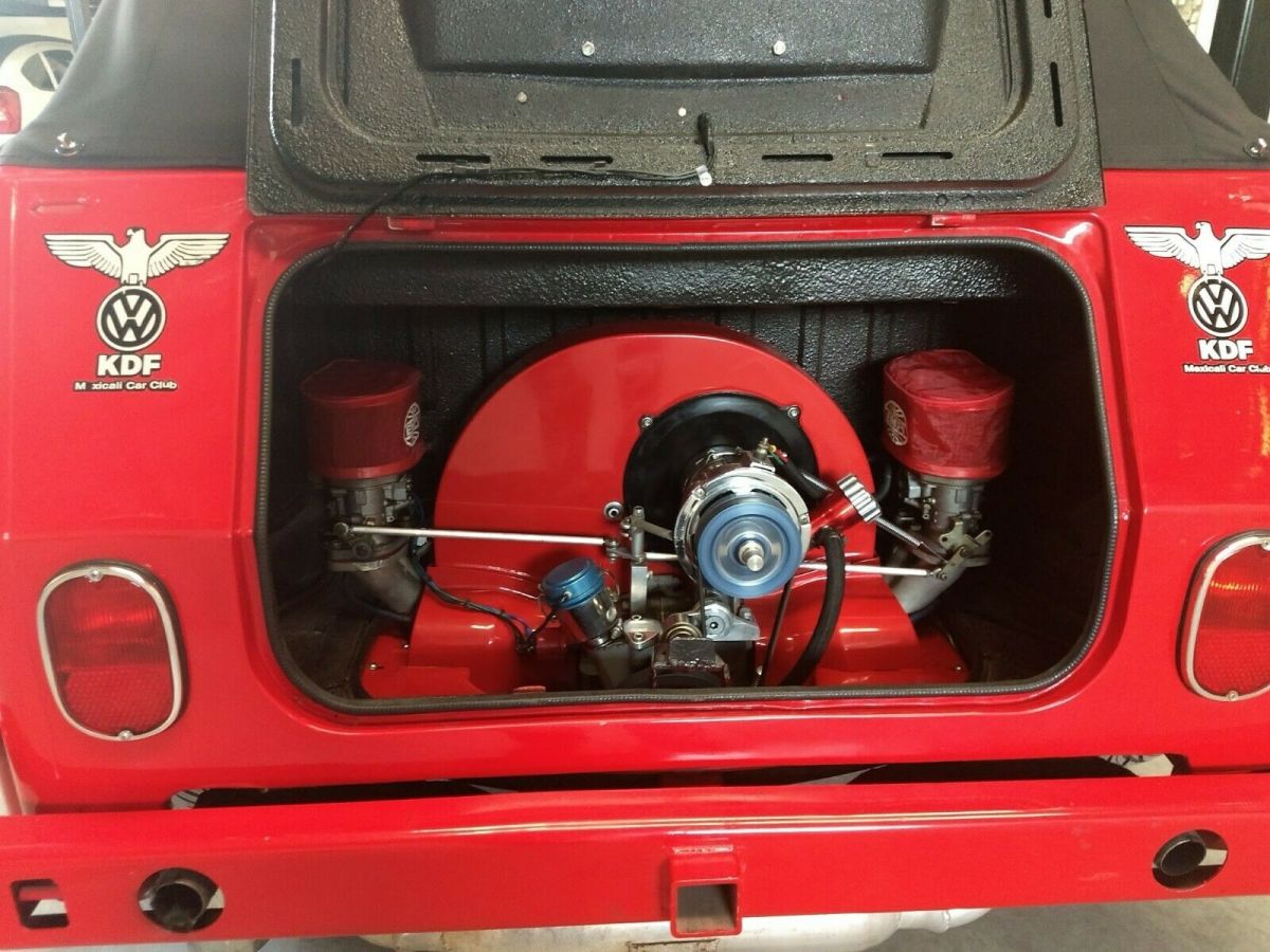 1971 vw thing 2332 cc motor twin carb 48, show room sound system