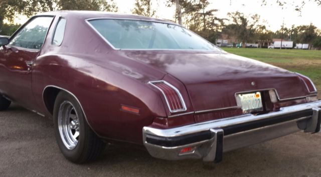 beautiful 1975 pontiac grand lemans sport 2dr coupe 350 original red-wine color