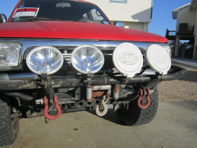1992 toyota 4runner needs new engine, red rhino lined, wench, steel bumpers