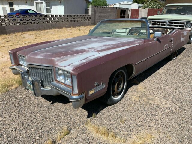 1972 cadillac eldorado convertible for parts/restore solid body-needs interior