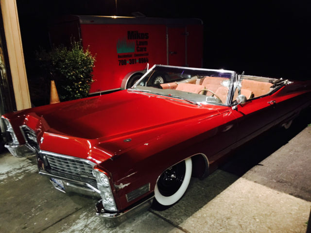 1967 cadillac deville bagged slammed convertible rat rod led sled white walls