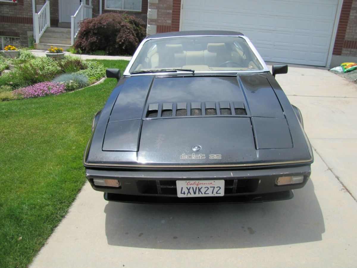 1982 lotus 2.2 eclat riviera coupe, 5-spd man. trans., black w/ tan interior