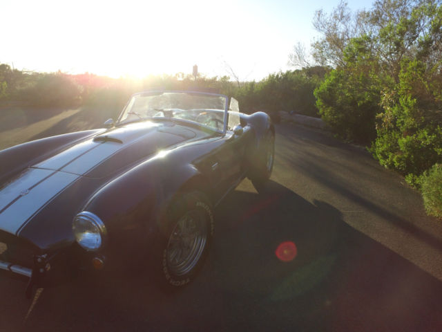 vintage shelby kit car 289 fai blue body white pin stripes fast fun custom