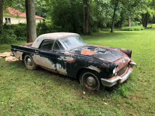 1957 thunderbird convertible + parts has 327 chevrolet engine corvette mtr